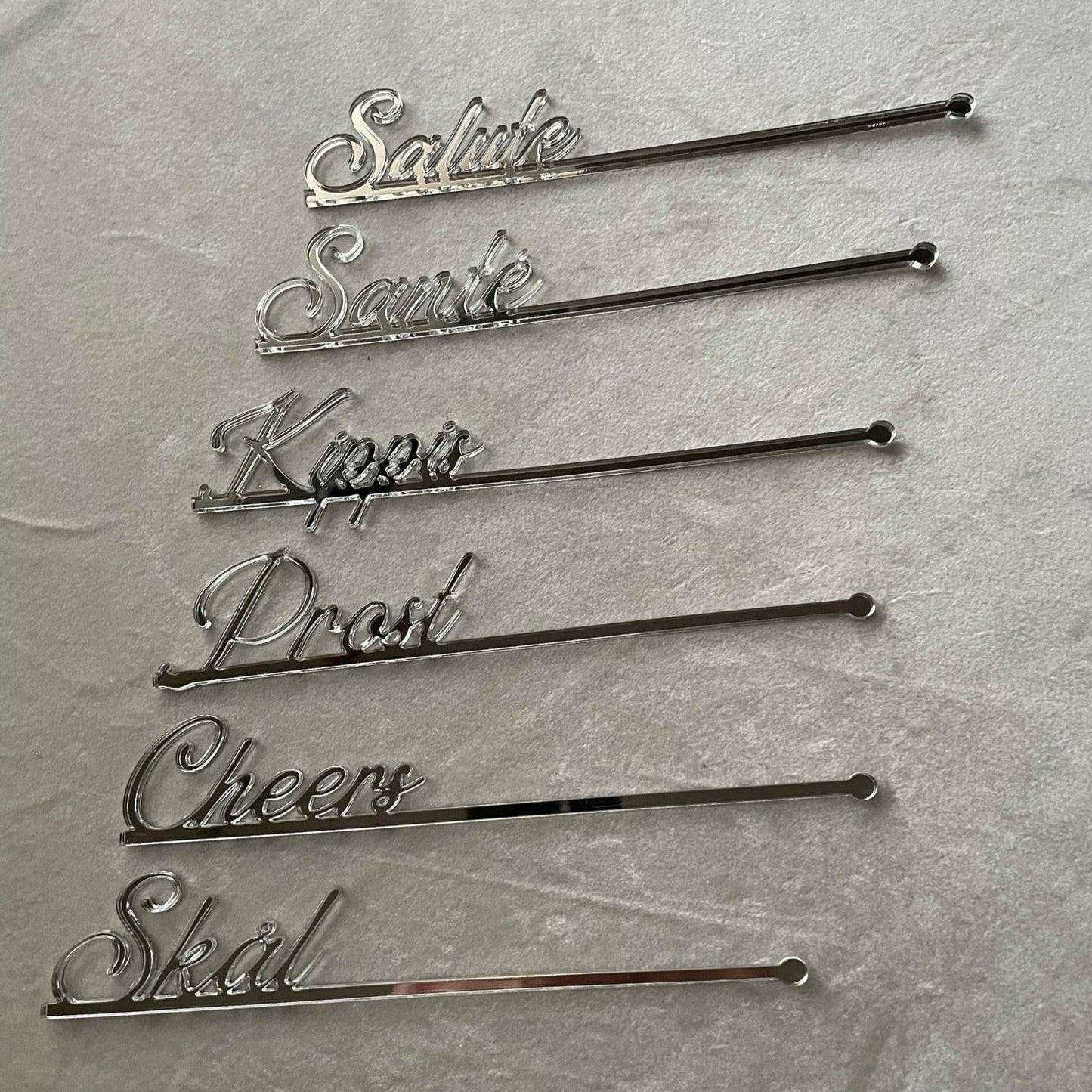 Drinkpinnar - Skål - Spegelakryl - cottonandwood.se