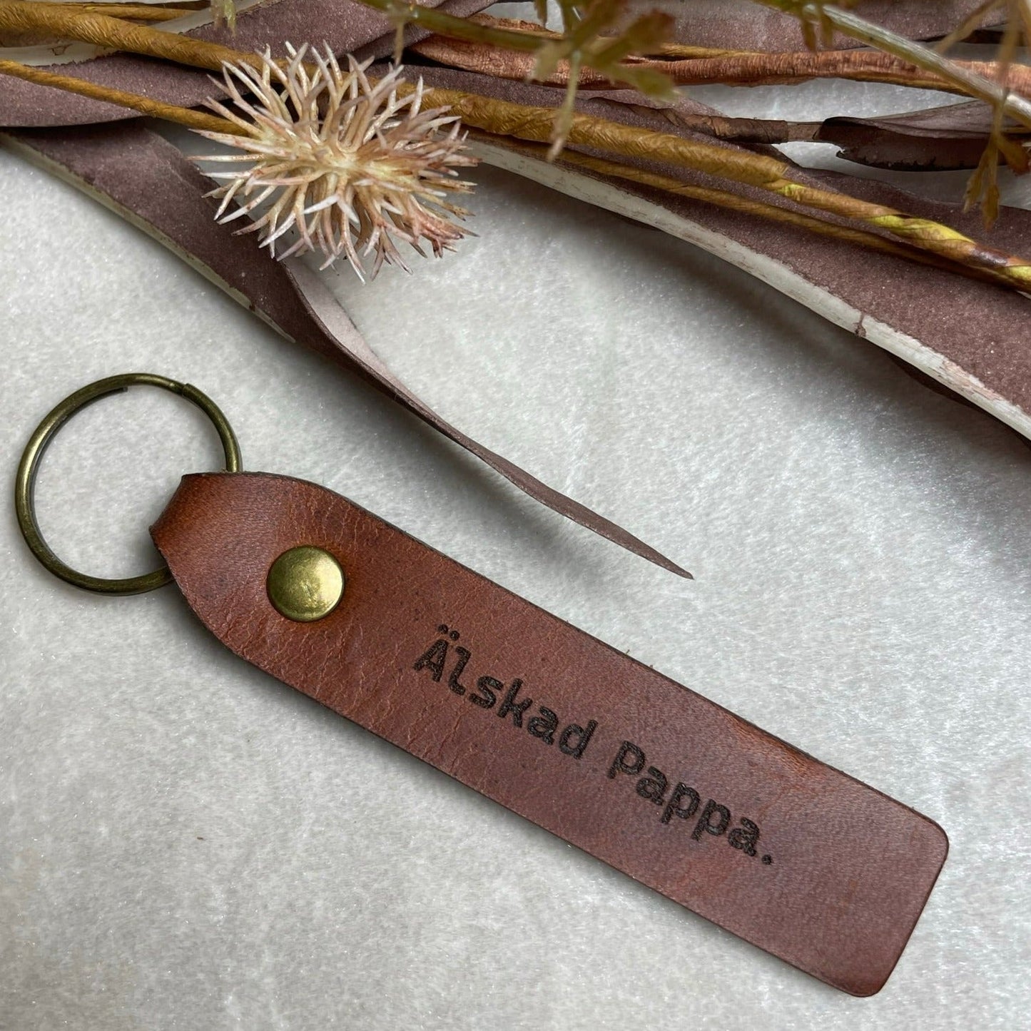 Nyckelring - Älskad Pappa - Antikguld - cottonandwood.se