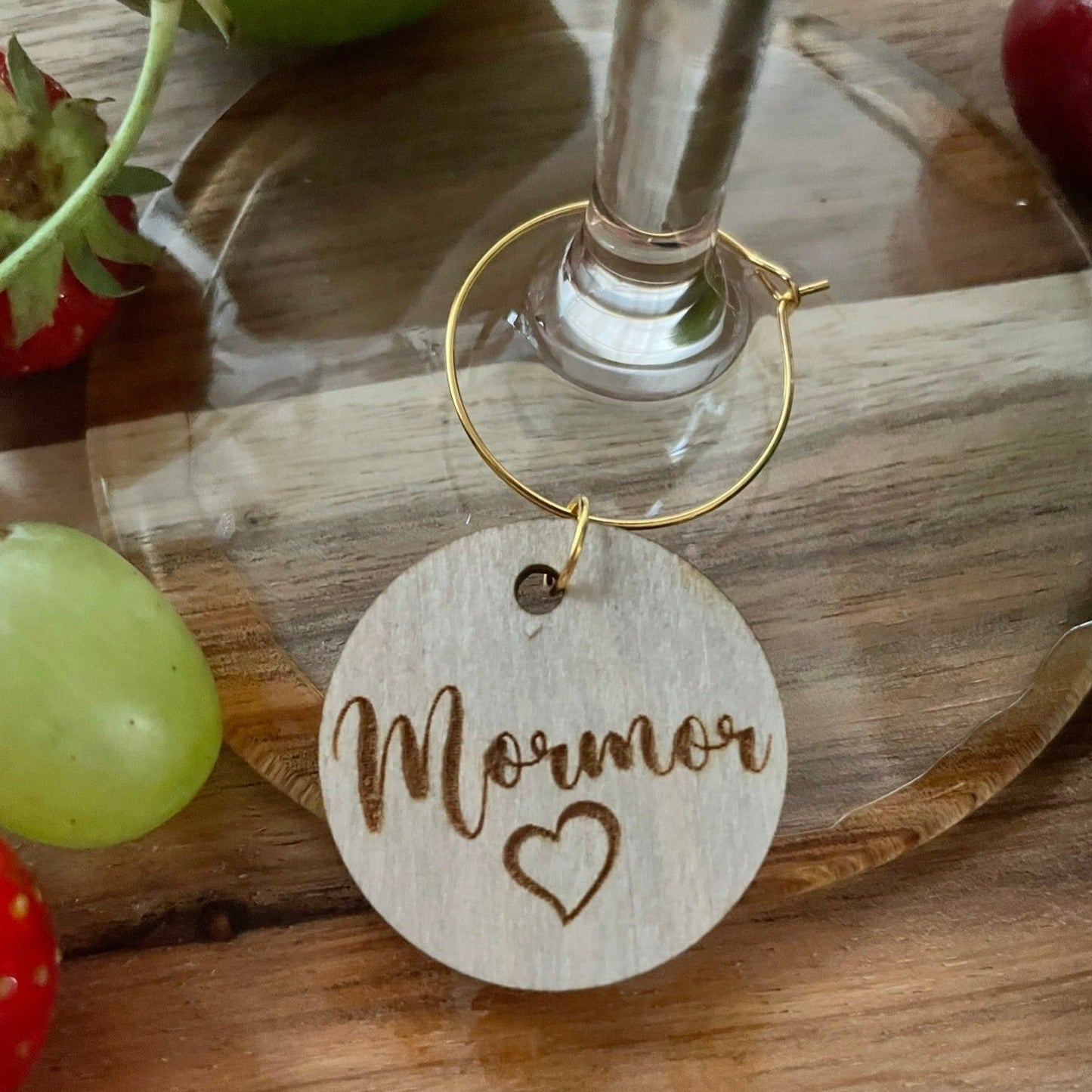 Personliga drinkmarkörer i trä - Guld - cottonandwood.se