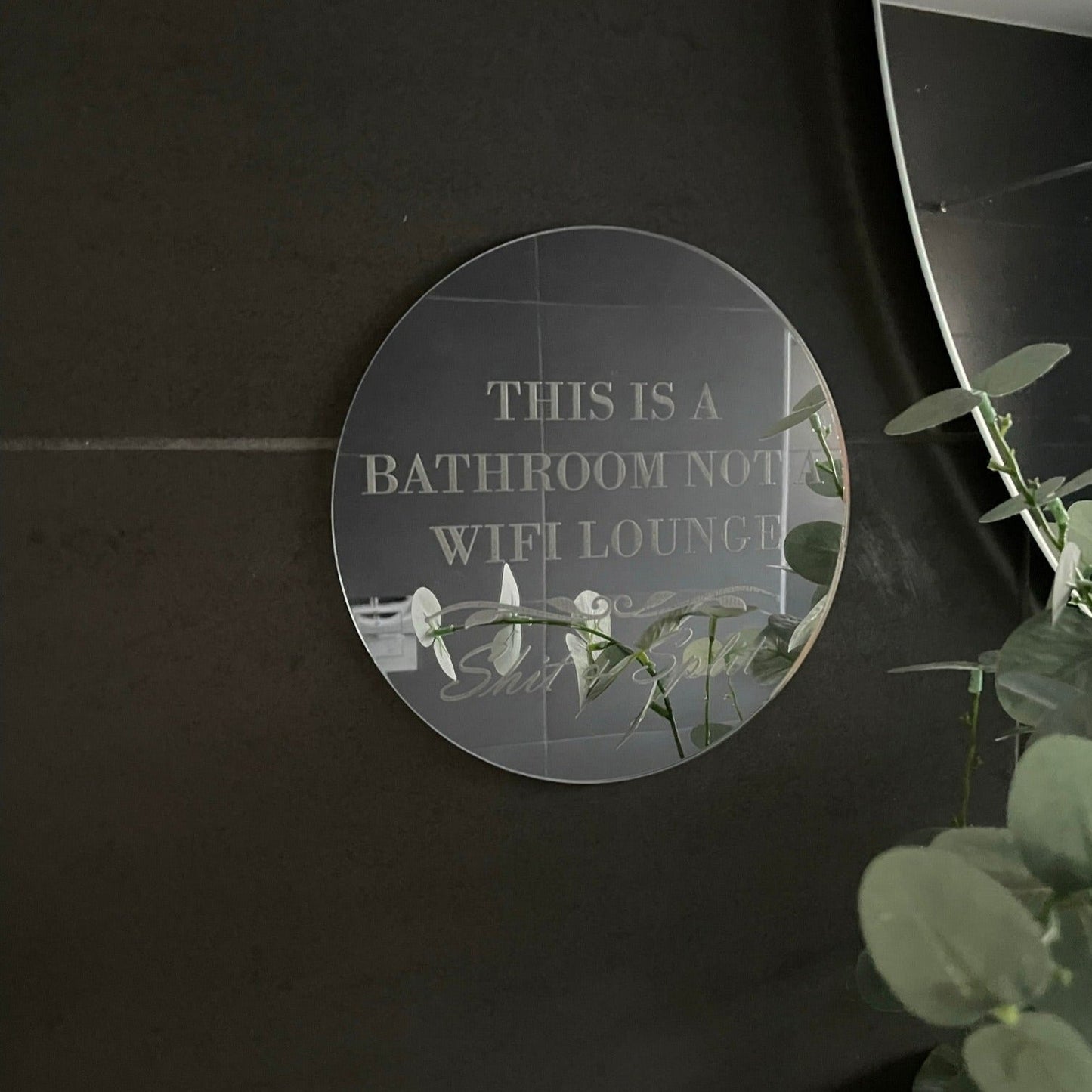 Spegelskylt till badrummet - Med hål - cottonandwood.se