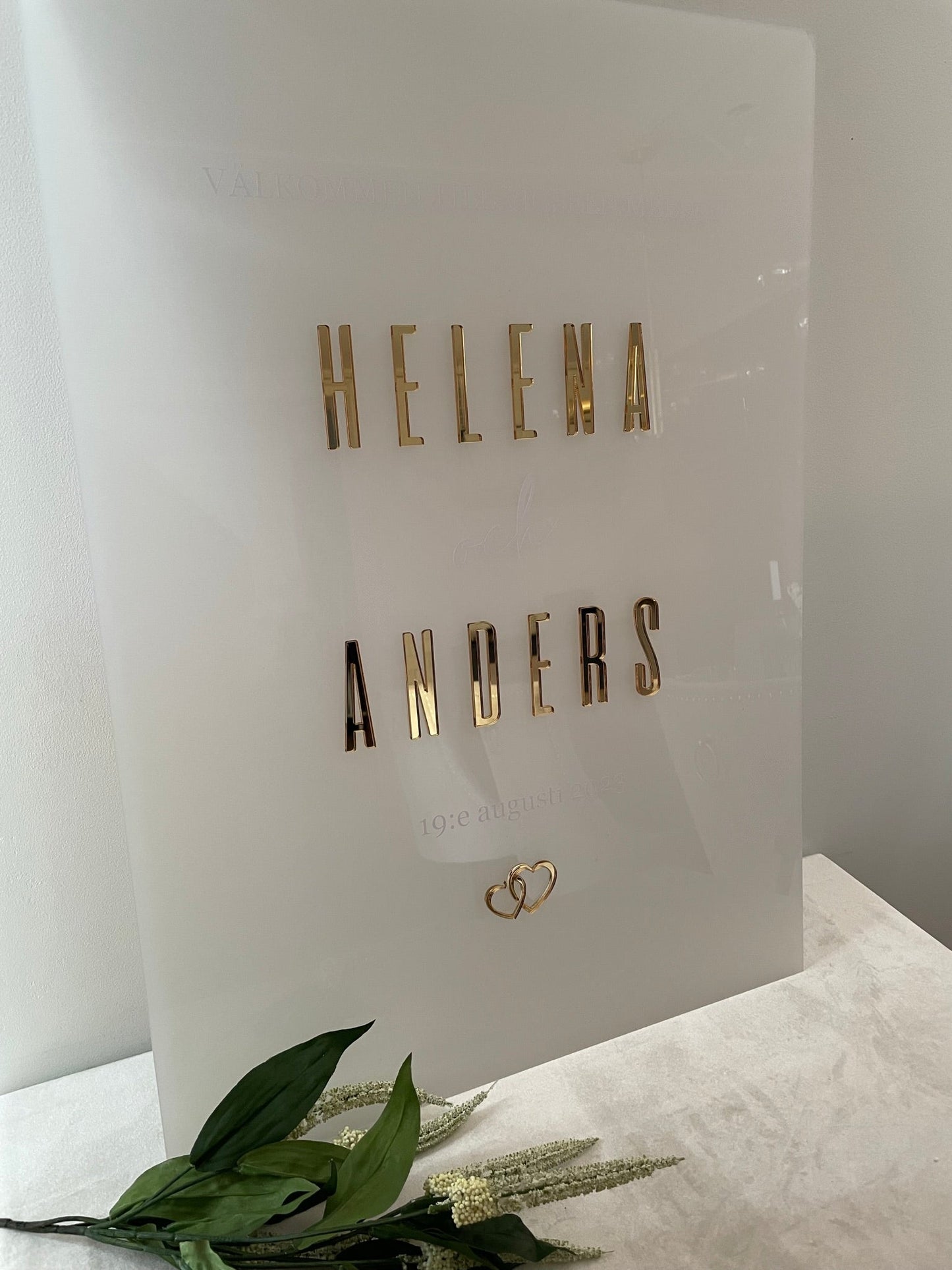 Välkomstskylt till bröllop - cottonandwood.se