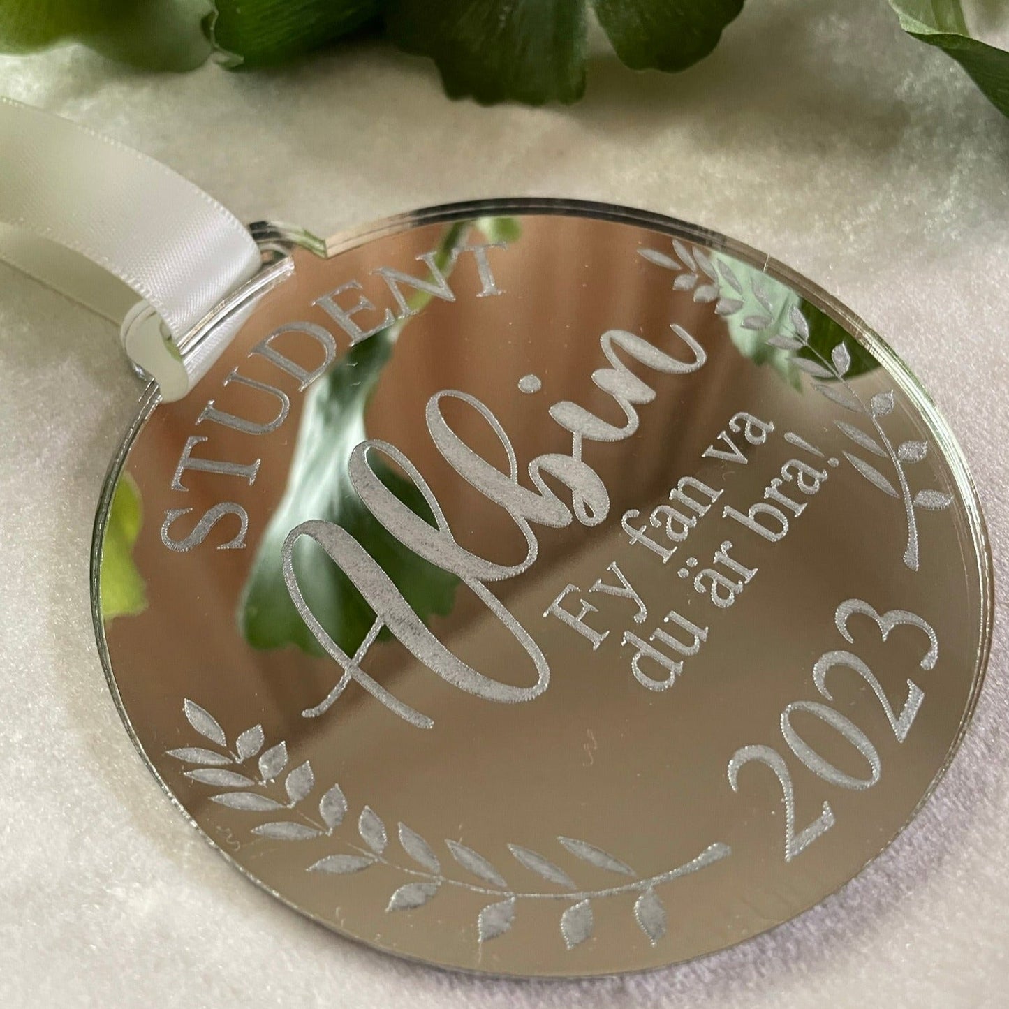 Studentmedalj - Silver/Krämvitt - cottonandwood.se