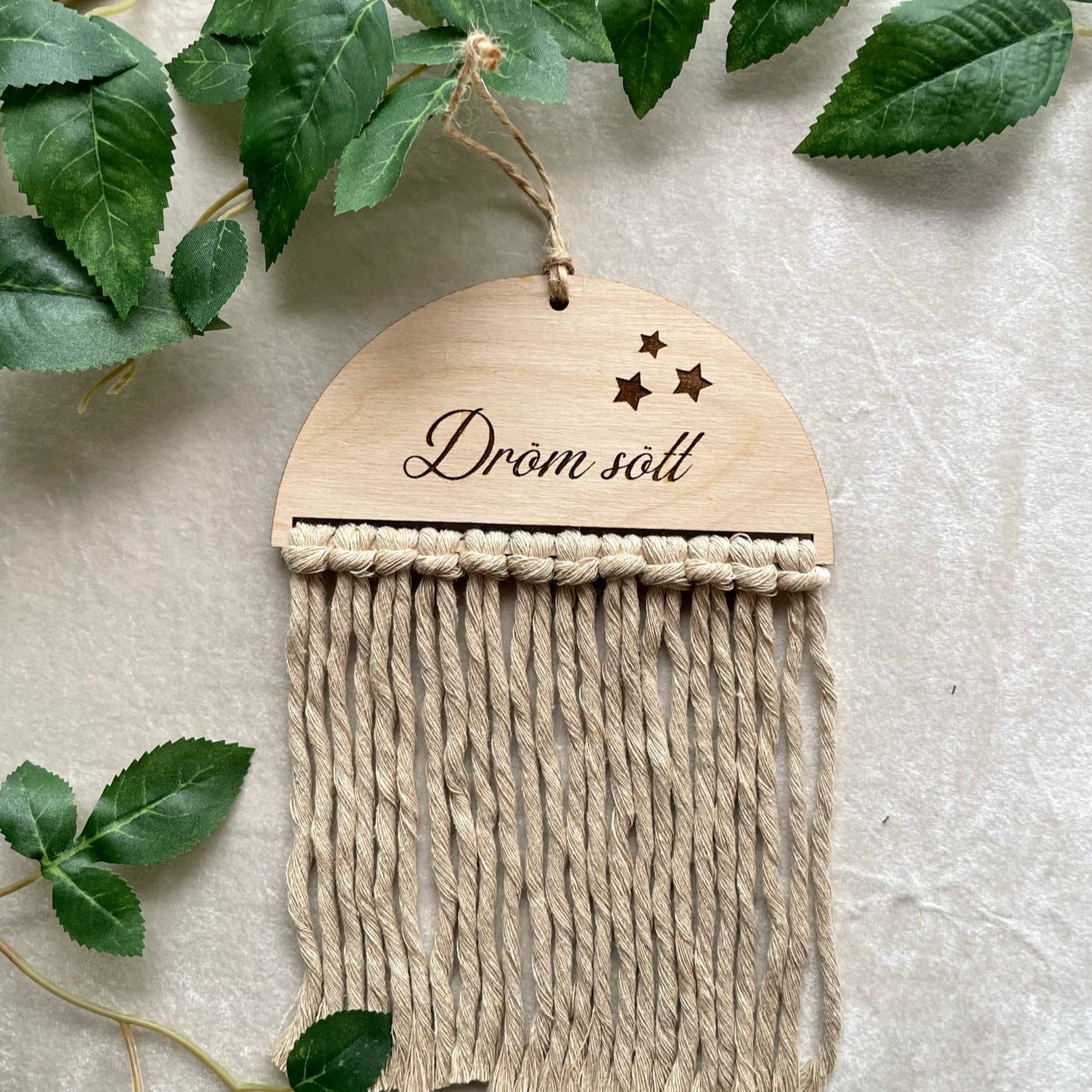 Väggskylt "dröm sött" - Beige - cottonandwood.se