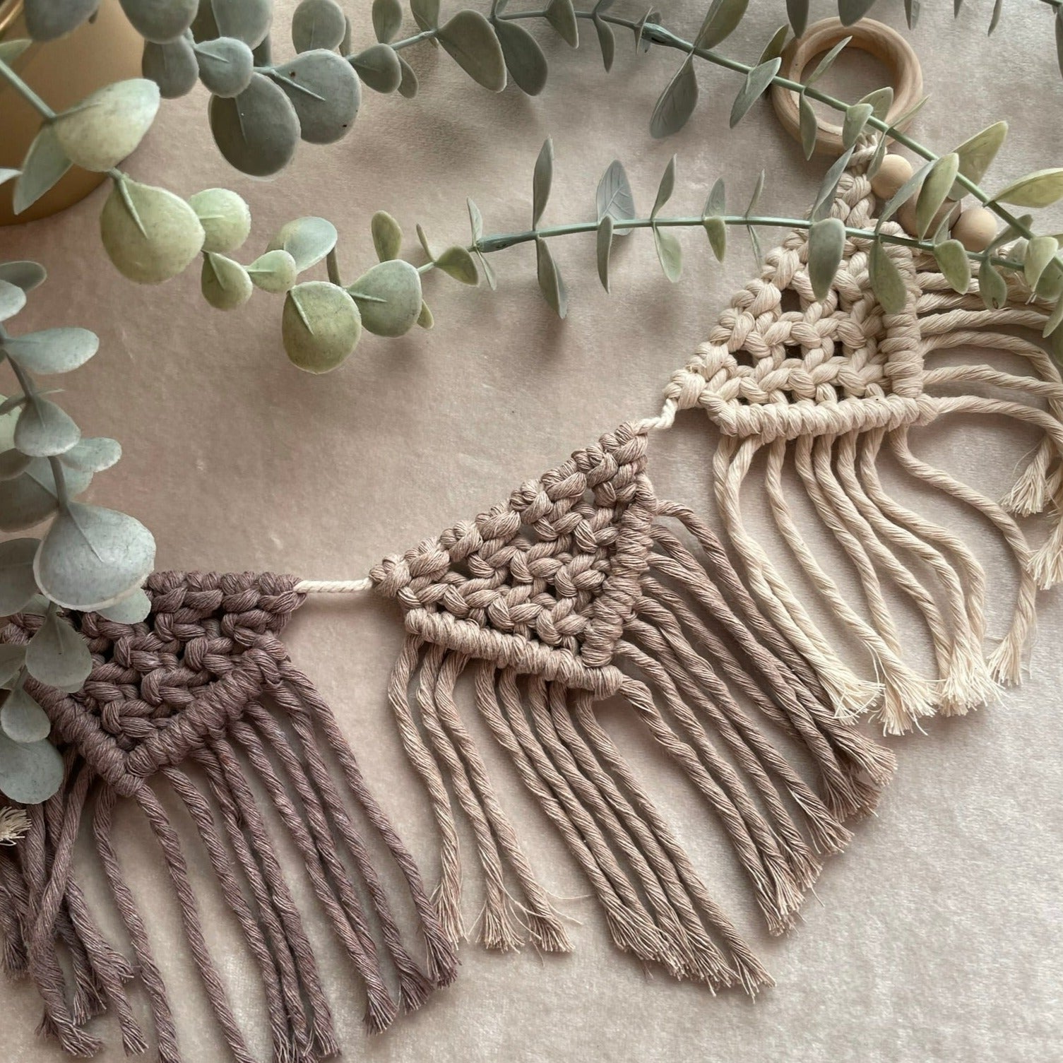Vimplar Makramé - Mullvad/beige/naturvit - Cotton & Wood